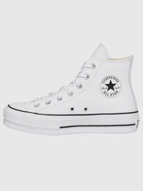 Converse Women’s Chuck Taylor All Star Lift Leather High Top White/Black 7